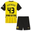 Conjunto (Camiseta+Pantalón Corto) Borussia Dortmund Bynoe Gittens 43 Primera Equipación 2024-25 - Niño